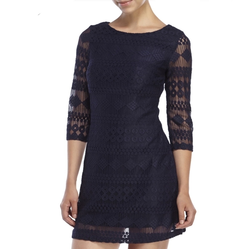 ⬇️$18 As U Wish Navy sheer dress